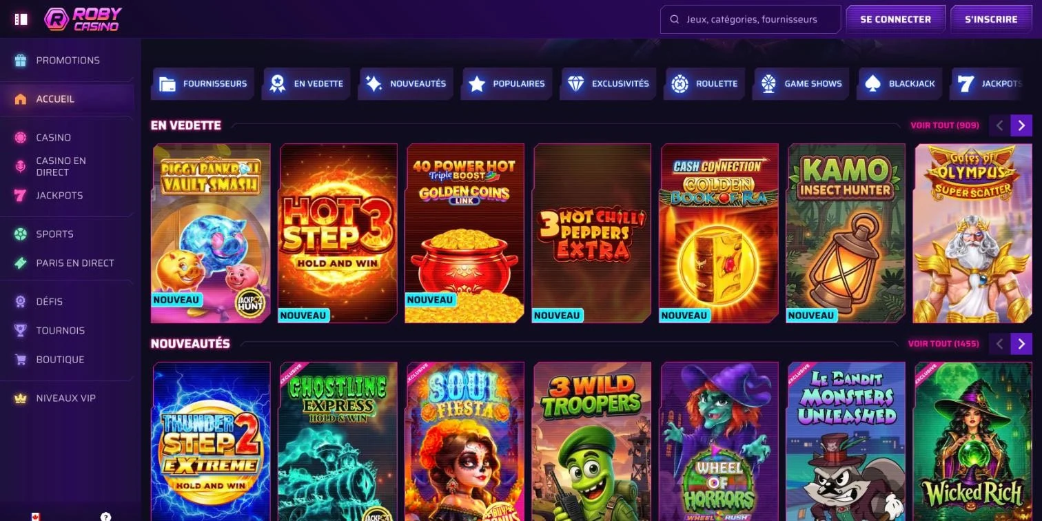 Roby Casino: Online-Casinospiele