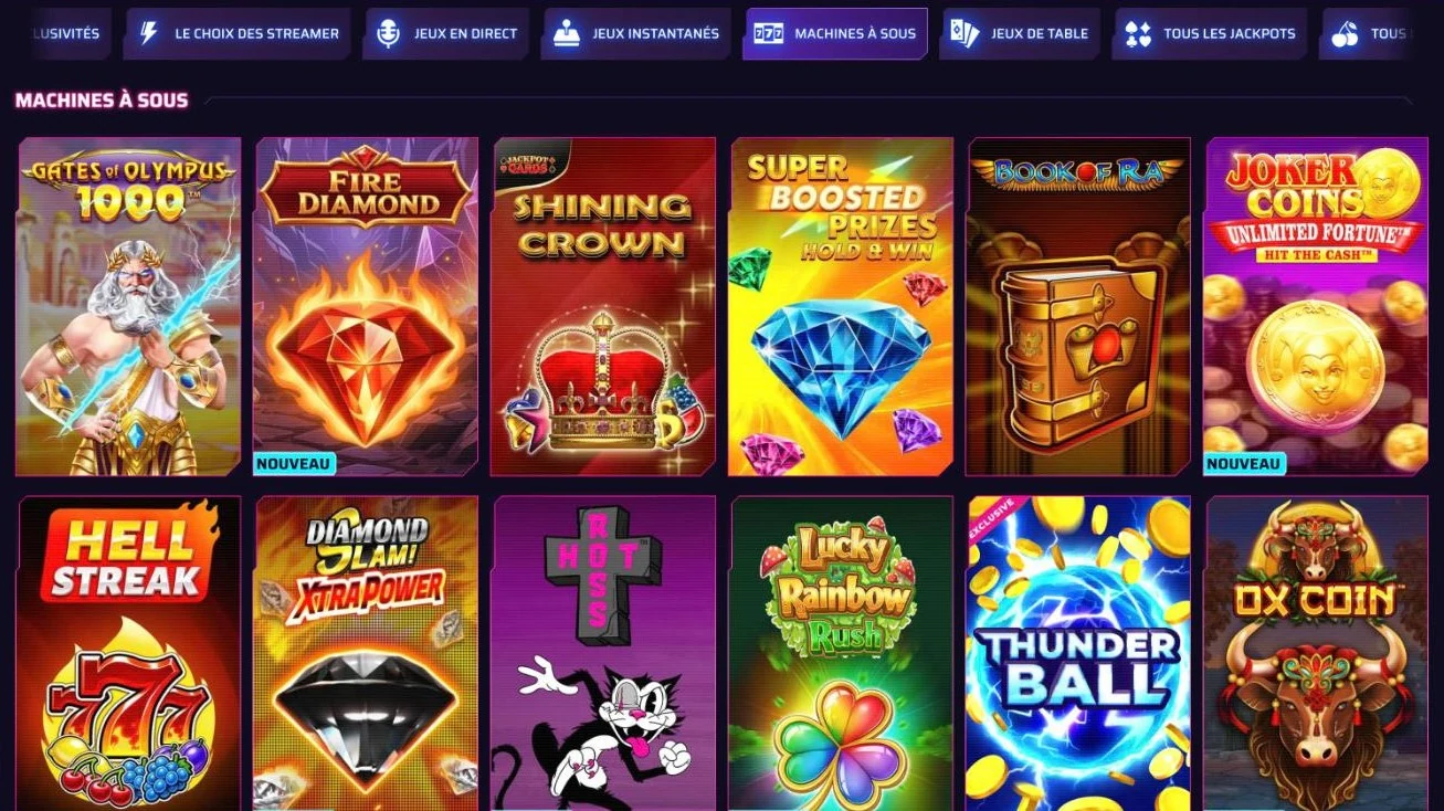Roby Casino : machines à sous en ligne, nouveautés et jeux populaires