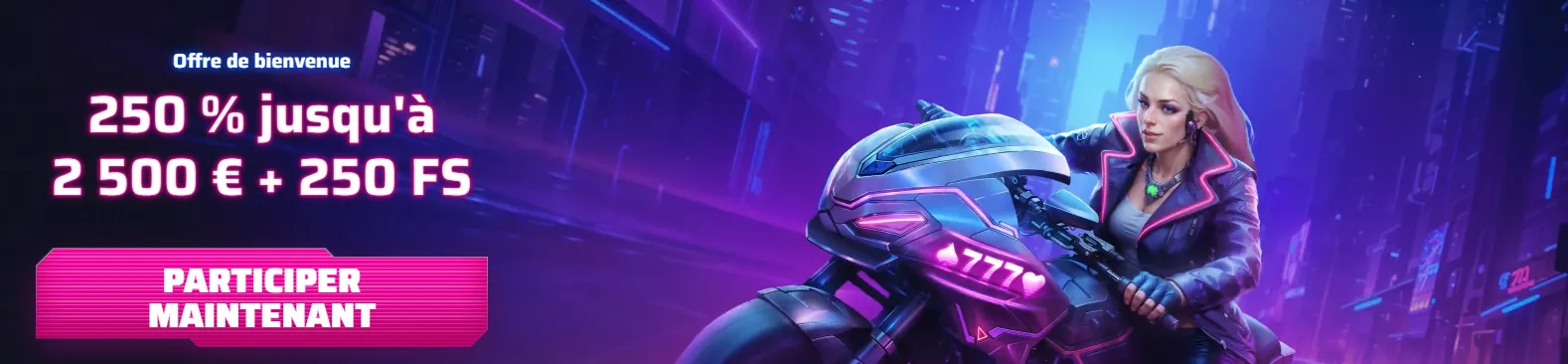 Bannière promotionnelle du Roby Casino avec offres et bonus