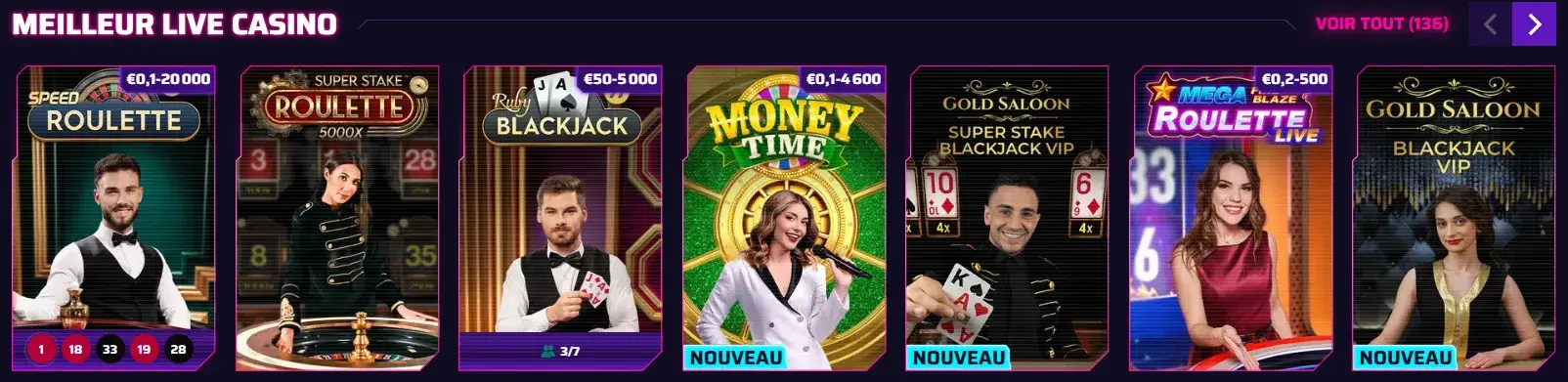 Casino en direct du Roby Casino avec croupiers réels